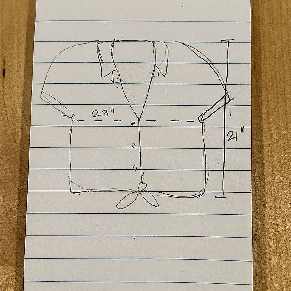 Striped Button up crop top - Picture 6 of 6